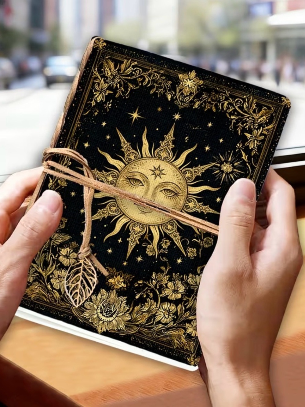 Premium Black & Gold Sun Journal